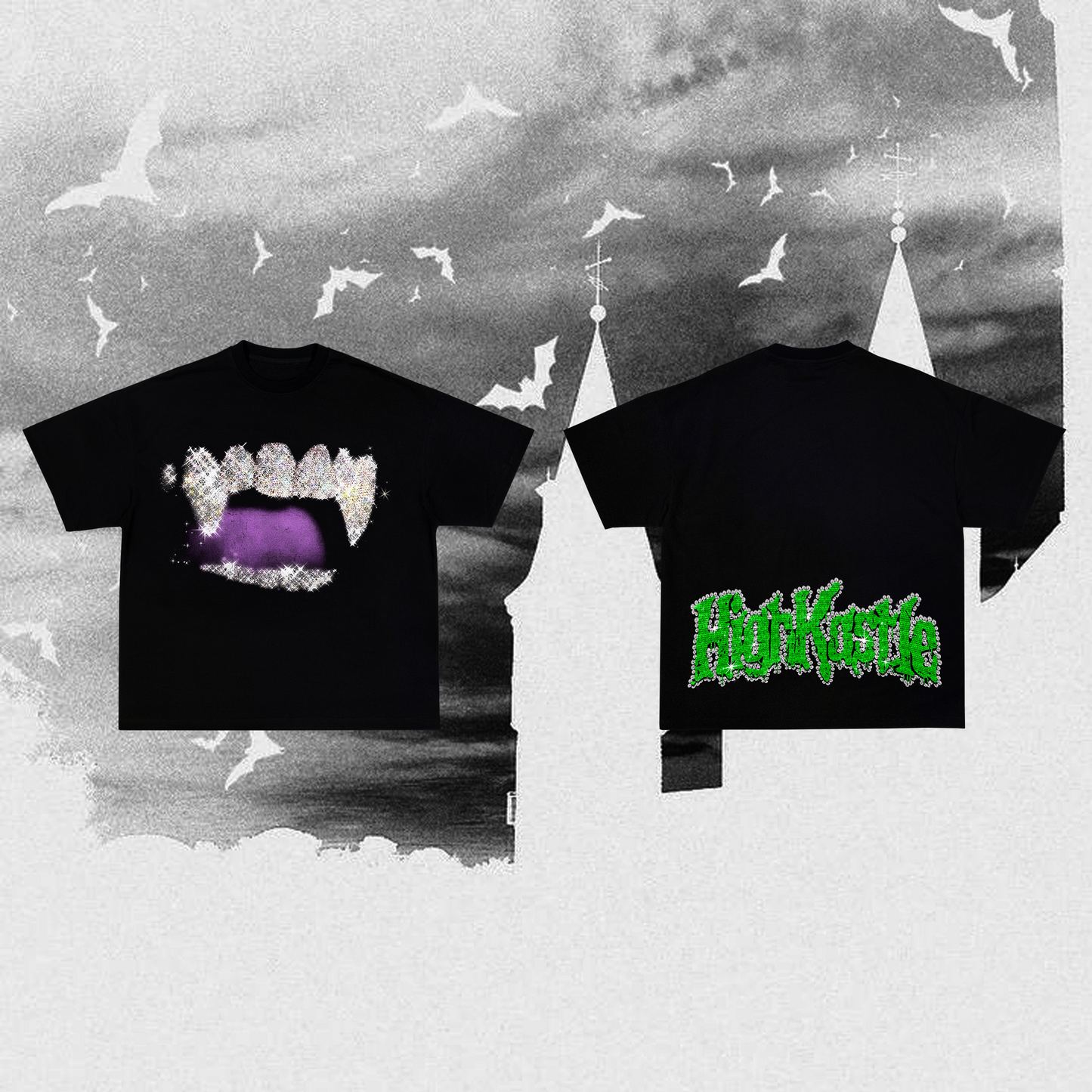 HIGHKASTLE GRILL TEE BLACK/GREEN