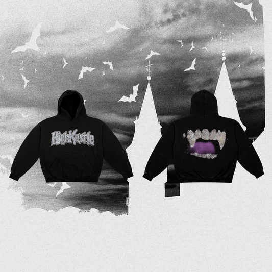 HIGHKASTLE GRILL HOODIE BLACK/WHITE