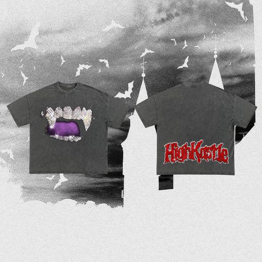 HIGHKASTLE GRILL TEE VINTAGE BLACK/RED